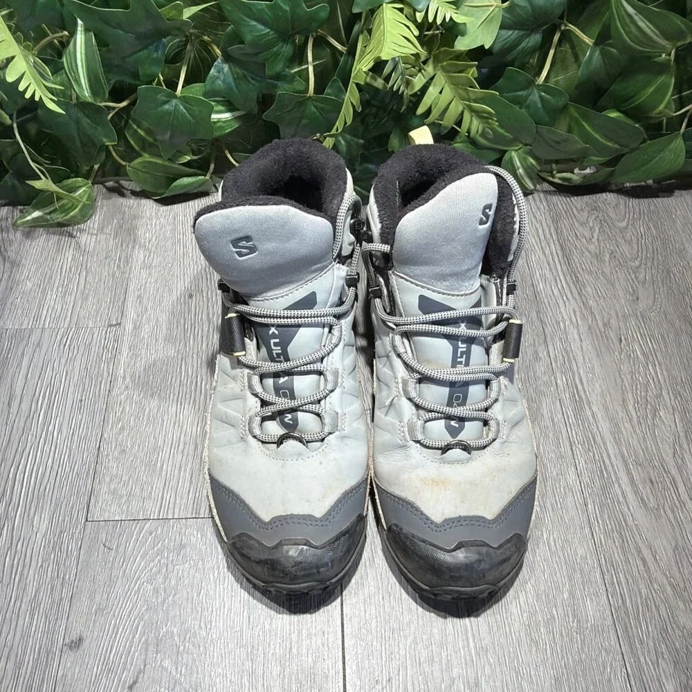 Salomon X Ultra 4 Mid Winter Clima TS CSWP H2OPROOF Grey Black Hiking Boots Sz 6